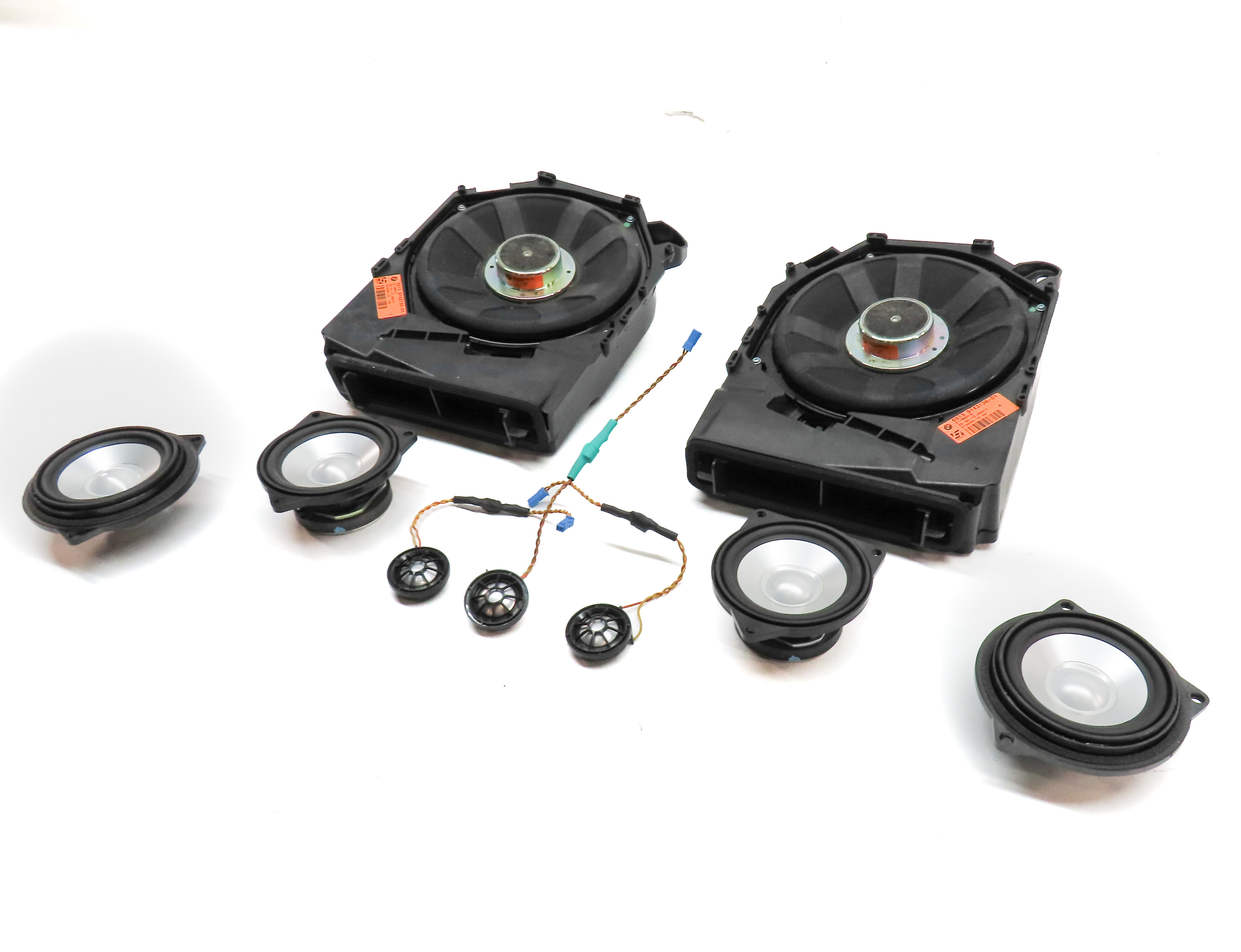 2014 BMW X1 (E84) AUDIO LOGIC 7 SOUND SYSTEM SUBWOOFER TWEETER SPEAKER SET/9 — exact item pictured
